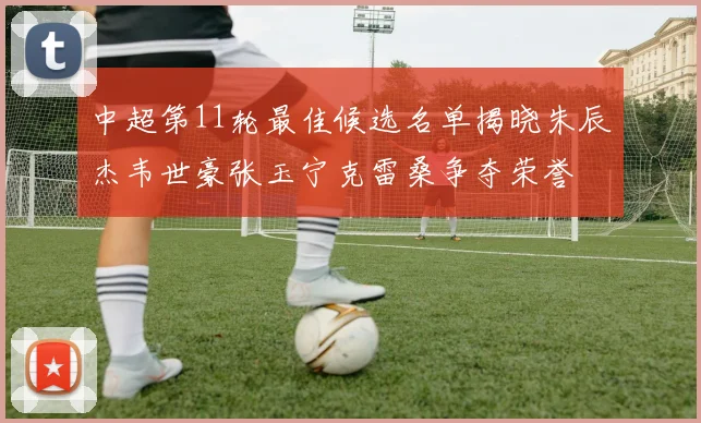 中超第11轮最佳候选名单揭晓朱辰杰韦世豪张玉宁克雷桑争夺荣誉